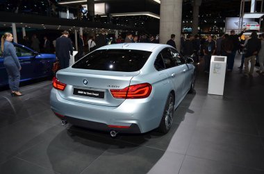 Frankfurt, Almanya, 12-2017: Bmw 4 Serisi Gran Coupe, Iaa 2017