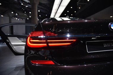 Frankfurt, Almanya, 12-2017: Iaa 2017 'de Bmw 7 Serisi