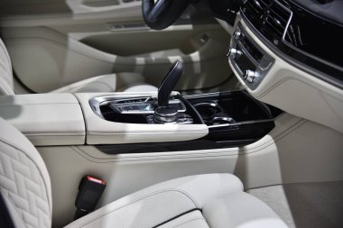 Frankfurt, Almanya, 12-2017: Iaa 2017 'de Bmw 7 Serisi