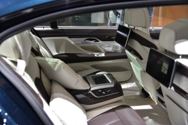 Frankfurt, Almanya, 12-2017: Iaa 2017 'de Bmw 7 Serisi