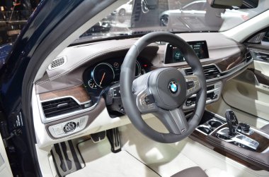 Frankfurt, Almanya, 12-2017: Iaa 2017 'de Bmw 7 Serisi