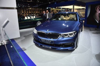 Frankfurt, Almanya, 12-2017: Iaa 2017 'de Bmw Alpina B5