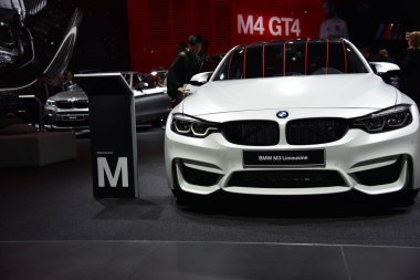 Frankfurt, Almanya, 12-2017: Iaa 2017 'de Bmw M3