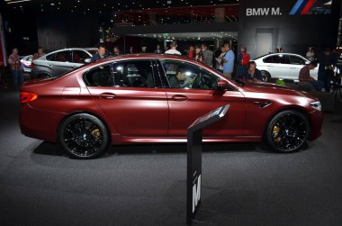 Frankfurt, Almanya, 12-2017: Iaa 2017 'de Bmw M5
