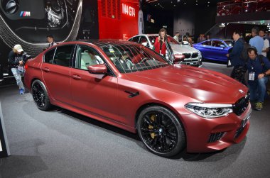 Frankfurt, Almanya, 12-2017: Iaa 2017 'de Bmw M5