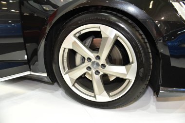 Sofya, Bulgaristan, 13-2017: Audi A8 Sofya Motor Fuarında