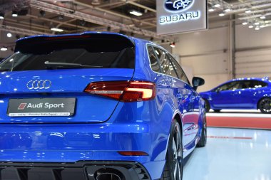 Sofya, Bulgaristan, 13-2017: Audi Sofya Motor Fuarında 3 Rupi