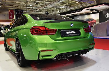 Sofya, Bulgaristan, 13-2017: Sofya Motor Fuarında Bmw M4