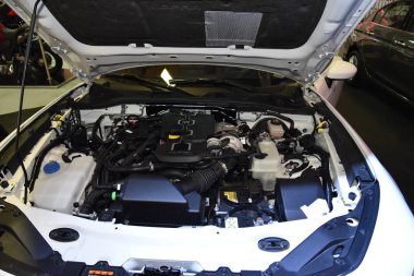 Sofya, Bulgaristan, 13-2017: Fiat 124 Spider Sofya Motor Show 'da