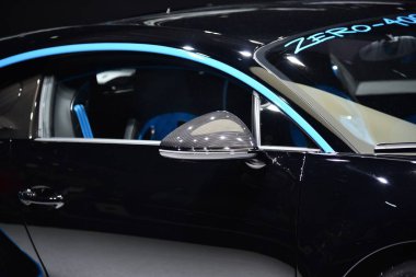 Frankfurt, Almanya, 13 Eylül 2017: Iaa 2017 'de Bugatti Chiron