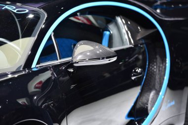 Frankfurt, Almanya, 13 Eylül 2017: Iaa 2017 'de Bugatti Chiron