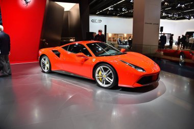 Frankfurt, Almanya, 12-2017: Ferrari Portofino Iaa 2017