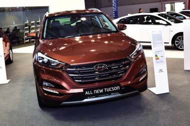 Sofya, Bulgaristan, 13-2017: Sofya Motor Fuarında Hyundai Tucson