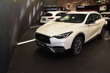 Sofya, Bulgaristan, 13-2017: Sofya Motor Fuarında Infiniti Qx30