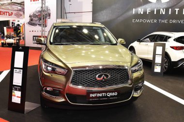 Sofya, Bulgaristan, 13-2017: Sofya Motor Fuarında Infiniti Qx60