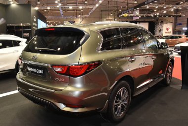Sofya, Bulgaristan, 13-2017: Sofya Motor Fuarında Infiniti Qx60