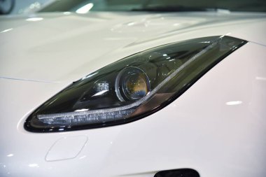 Sofya, Bulgaristan, 13-2017: Sofya Motor Fuarında Jaguar F tipi