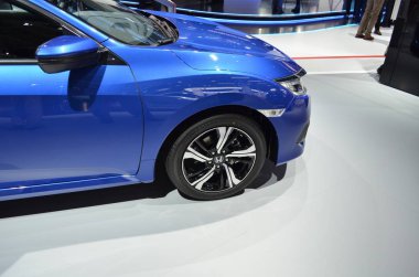 Frankfurt, Almanya, 12-2017: Iaa 2017 'de Honda Civic Sedan