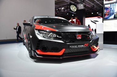 Frankfurt, Almanya, 12-2017: Iaa 2017 'de Honda Civic Type R