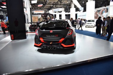 Frankfurt, Almanya, 12-2017: Iaa 2017 'de Honda Civic Type R