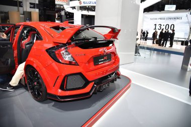 Frankfurt, Almanya, 12-2017: Iaa 2017 'de Honda Civic Type R