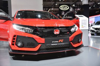 Frankfurt, Almanya, 12-2017: Iaa 2017 'de Honda Civic Type R