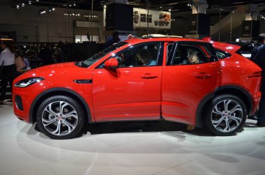 Frankfurt, Almanya, 12-2017: Iaa 2017 'de Jaguar E-Pace