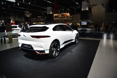 Frankfurt, Almanya, 12 Eylül 2017: Jaguar i-Pace Elektrik Konsepti Iaa 2017