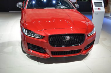 Frankfurt, Almanya, 12-2017: Iaa 2017 'de Jaguar Xe