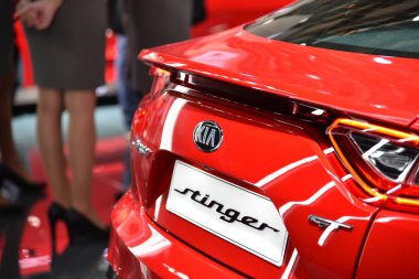 Frankfurt, Almanya, 12-2017: Iaa 2017 'de Kia Stinger