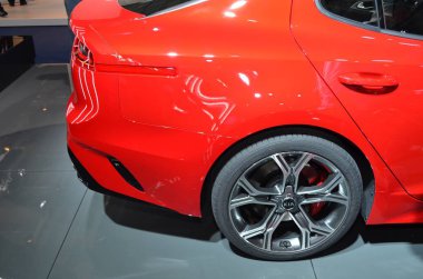 Frankfurt, Almanya, 12-2017: Iaa 2017 'de Kia Stinger