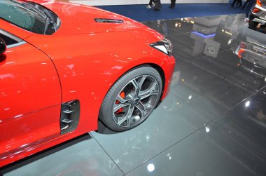 Frankfurt, Almanya, 12-2017: Iaa 2017 'de Kia Stinger