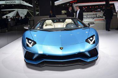 Frankfurt, Almanya, 13 Eylül 2017: Lamborghini Aventador Iaa 2017
