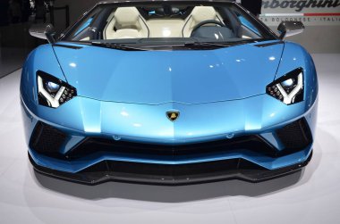 Frankfurt, Almanya, 13 Eylül 2017: Lamborghini Aventador Iaa 2017