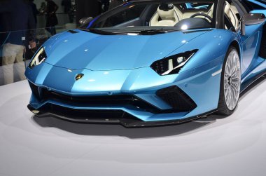 Frankfurt, Almanya, 13 Eylül 2017: Lamborghini Aventador Iaa 2017