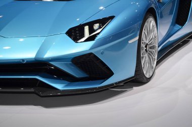Frankfurt, Almanya, 13 Eylül 2017: Lamborghini Aventador Iaa 2017