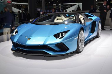 Frankfurt, Almanya, 13 Eylül 2017: Lamborghini Aventador Iaa 2017
