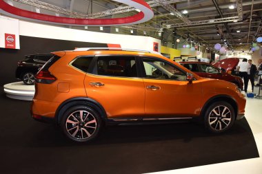 Sofya, Bulgaristan, 13-2017: Sofya Motor Fuarında Nissan X-Trail