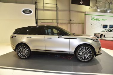 Sofya, Bulgaristan, 13-2017: Sofya Motor Fuarında Land Rover Range Velar