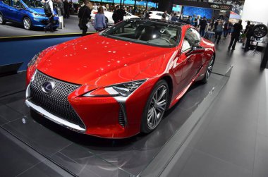 Frankfurt, Almanya, 12 Eylül 2017: Lexus Lc 500h, Iaa 2017