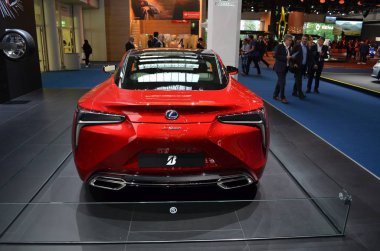 Frankfurt, Almanya, 12 Eylül 2017: Lexus Lc 500h, Iaa 2017