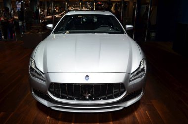 Frankfurt, Almanya, 12-2017: Maserati Quattroporte, Iaa 2017