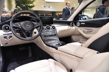 Frankfurt, Almanya, 13 Eylül 2017: Mercedes-Benz C 350 e, Iaa 2017