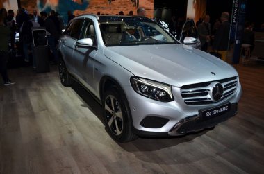 Frankfurt, Almanya, 13 Eylül 2017: Mercedes-Benz Glc 350 e, Iaa 2017