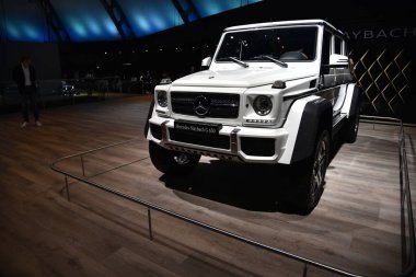 Frankfurt, Almanya, 13 Eylül 2017: Mercedes-Maybach G 650 Landaulet, Iaa 2017