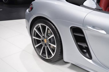 Frankfurt, Almanya, 13 Eylül 2017: Porsche 718 Boxster, Iaa 2017