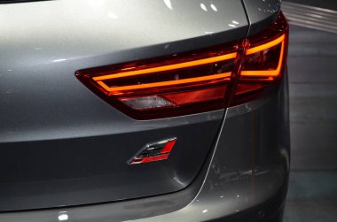 Frankfurt, Almanya, 13 Eylül 2017: Iaa 2017 'de Leon St Cupra koltuğu