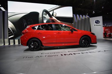 Frankfurt, Almanya, 13 Eylül 2017: Iaa 2017 Subaru Impreza