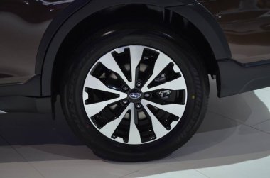 Frankfurt, Almanya, 13 Eylül 2017: Iaa 2017 'de Subaru Outback