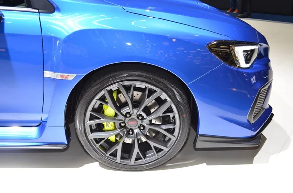 Francfort, Allemagne, 13 septembre 2017 : Subaru WRX STi à l'IAA 2017 Image En Vente